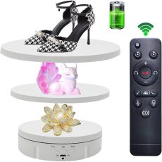 3in1 360° Electric Rotating Display Stand (White)