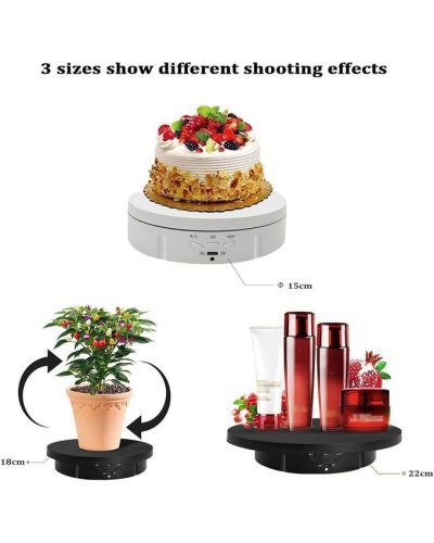 3in1 360° Electric Rotating Display Stand (White)