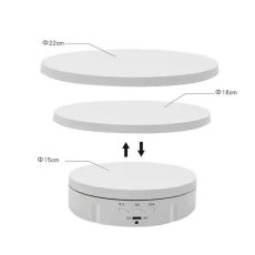 3in1 360° Electric Rotating Display Stand (White)