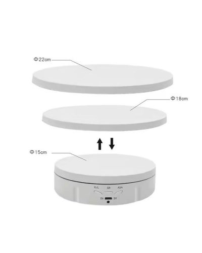 3in1 360° Electric Rotating Display Stand (White)