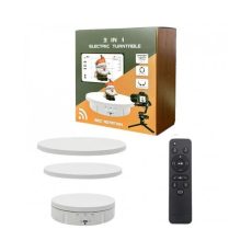 3in1 360° Electric Rotating Display Stand (White)