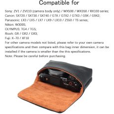 Camera Case Anti-Scratch Camera Protective Bag for RX100/ZV1/ZV-1F/ZV-1ll/G7Xlll (Black)