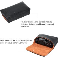 Camera Case Anti-Scratch Camera Protective Bag for RX100/ZV1/ZV-1F/ZV-1ll/G7Xlll (Black)