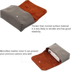 Camera Case Anti-Scratch Camera Protective Bag for RX100/ZV1/ZV-1F/ZV-1ll/G7Xlll (Gray)