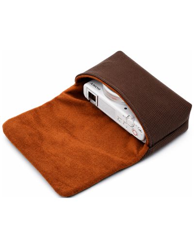 Camera Case Anti-Scratch Camera Protective Bag for RX100/ZV1/ZV-1F/ZV-1ll/G7Xlll (Brwon)