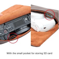 Camera Case Anti-Scratch Camera Protective Bag for RX100/ZV1/ZV-1F/ZV-1ll/G7Xlll (Brwon)