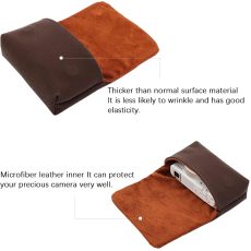 Camera Case Anti-Scratch Camera Protective Bag for RX100/ZV1/ZV-1F/ZV-1ll/G7Xlll (Brwon)