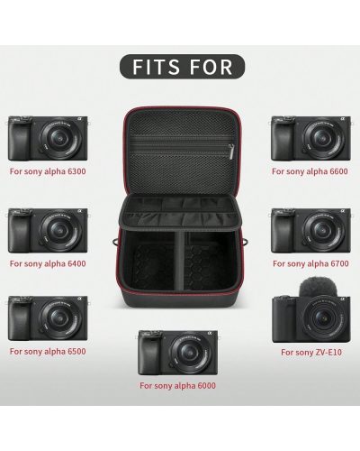 Protective Hard Shell Camera Case for Sony ZV-E10 A6700 A6400 A6600 A6500 A6100 A6000 Travel Bag Protective Hard Shell Camera Case for Sony ZV-E10 A6700 A6400 A6600 A6500 A6100 A6000 Travel Bag