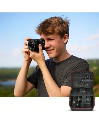 Protective Hard Shell Camera Case for Sony ZV-E10 A6700 A6400 A6600 A6500 A6100 A6000 Travel Bag Protective Hard Shell Camera Case for Sony ZV-E10 A6700 A6400 A6600 A6500 A6100 A6000 Travel Bag