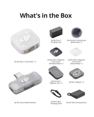 DJI Mic Mini 2 (2 TX + 1 Mobile RX & Charging Case)
