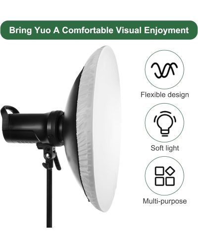 Beauty Dish Diffuser Sock Soft White Lamp Shade Diffuser (55cm)