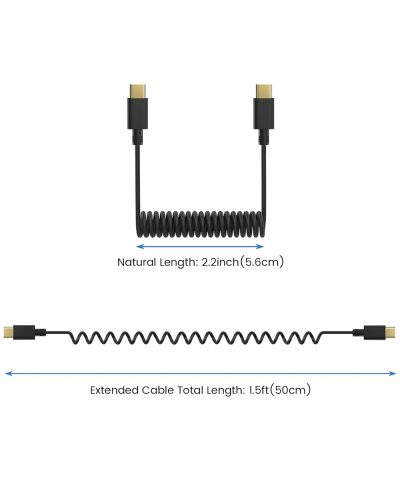USB-C to USB-C Coiled Microphone Cable