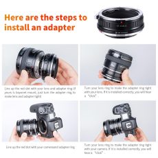 K&F Concept Lens Mount Adapter (Only Manual) for Canon EOS Lens to EOS R Camera Body K&F Concept Lens Mount Adapter (Only Manual) for Canon EOS Lens to EOS R Camera Body