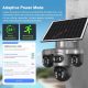 LS Vision LS-CS7-4G 15MP Three PTZ Lens Solar Camera Outdoor With 128GB Memory Card