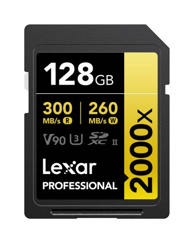 Lexar 128GB SDXC Gold UHS-II R300/W260MB/s V90