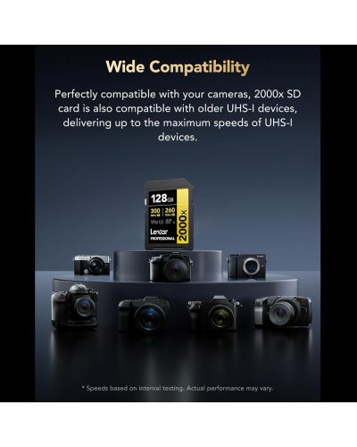 Lexar 128GB SDXC Gold UHS-II R300/W260MB/s V90