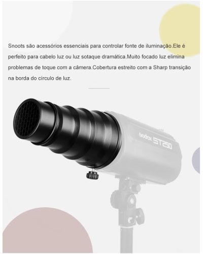 SN-02 Universal Mount Snoot Honeycomb Professional for Studio Flash Godox K-150A K-180A 250SDI 300SDI E250 E300 SN-02 Universal Mount Snoot Honeycomb Professional for Studio Flash Godox K-150A K-180A 250SDI 300SDI E250 E300