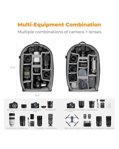 K&F Concept Camera Backpack 18L Nature Wander 04 (Black) K&F Concept Camera Backpack 18L Nature Wander 04 (Black)
