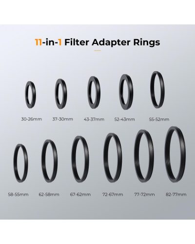 K&F Concept 11 in 1 Step Down Ring Set K&F Concept 11 in 1 Step Down Ring Set