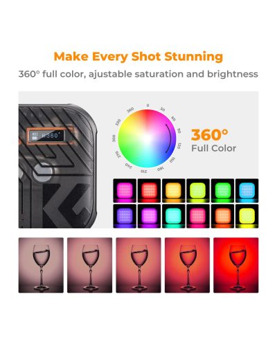 K&F Concept RGB LED Video Light Black K&F Concept RGB LED Video Light Black
