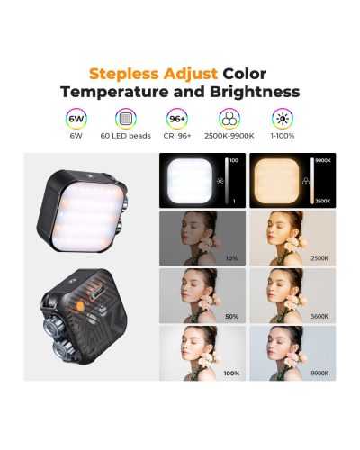 K&F Concept RGB LED Video Light Black K&F Concept RGB LED Video Light Black