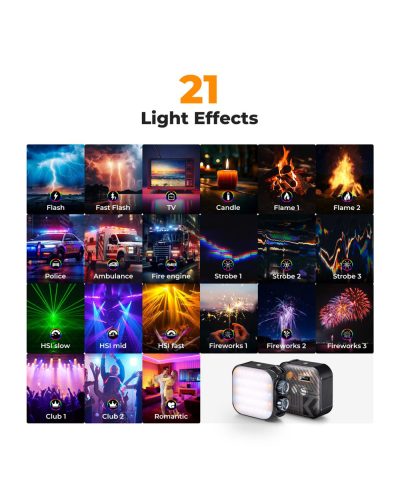 K&F Concept RGB LED Video Light Black K&F Concept RGB LED Video Light Black
