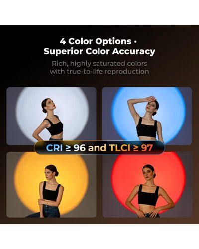 K&F Concept SP25C 25W Gobo Photography Light 20 Gobos 9000mAh Portable Video Light
