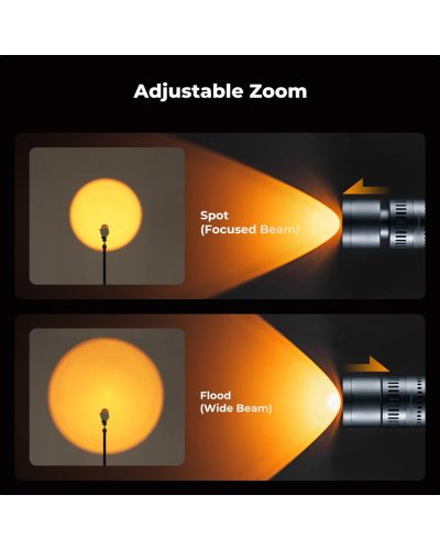 K&F Concept SP25C 25W Gobo Photography Light 20 Gobos 9000mAh Portable Video Light