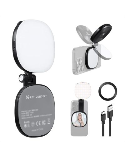 K&F Concept 360° Magnetic Phone Fill Light Black