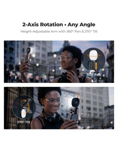 K&F Concept 360° Magnetic Phone Fill Light Black