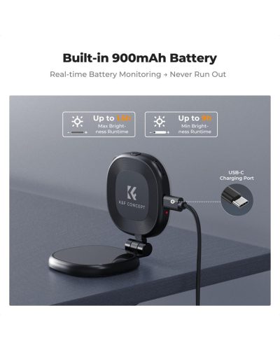 K&F Concept 360° Magnetic Phone Fill Light Black