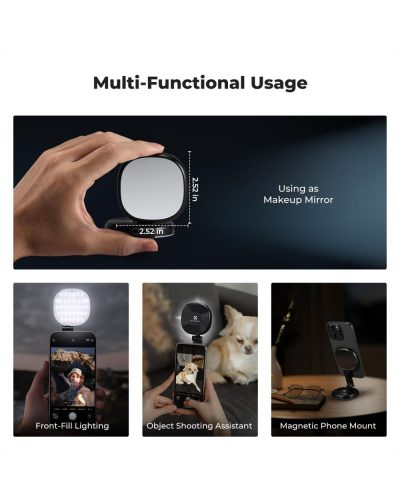 K&F Concept 360° Magnetic Phone Fill Light Black