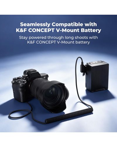  K&F Concept Dummy Battery for D-Tap to NP-FZ100 Dummy Battery Power Cable