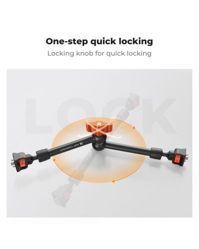 K&F Concept 11-Inch Magic Arm with 1/4-Inch Screw & 360° Ball Heads for Monitor LED Light & Camera Rig