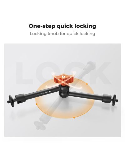 K&F Concept 9.8-Inch Magic Arm with 1/4-Inch Screw & 360° Ball Heads for Camera Monitor & Lighting Setup