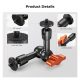 K&F Concept 6-Inch Magic Arm with 1/4-Inch Screw & 360° Ball Head for Monitor LED Light