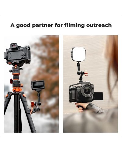 K&F Concept 6-Inch Magic Arm with 1/4-Inch Screw & 360° Ball Head for Monitor LED Light