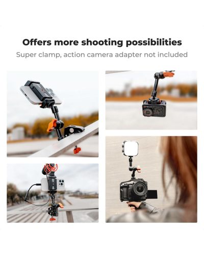 K&F Concept 6-Inch Magic Arm with 1/4-Inch Screw & 360° Ball Head for Monitor LED Light