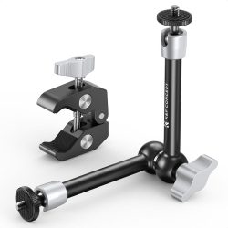 K&amp;F Concept 9.8-Inch Magic Arm Clamp Kit with Dual 360° Ball Heads for Monitor Light &amp; Camera Rig