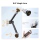 K&F Concept 9.8-Inch Magic Arm Clamp Kit with Dual 360° Ball Heads for Monitor Light & Camera Rig