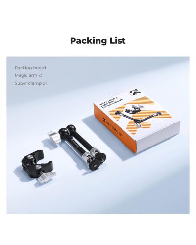 K&F Concept 9.8-Inch Magic Arm Clamp Kit with Dual 360° Ball Heads for Monitor Light & Camera Rig