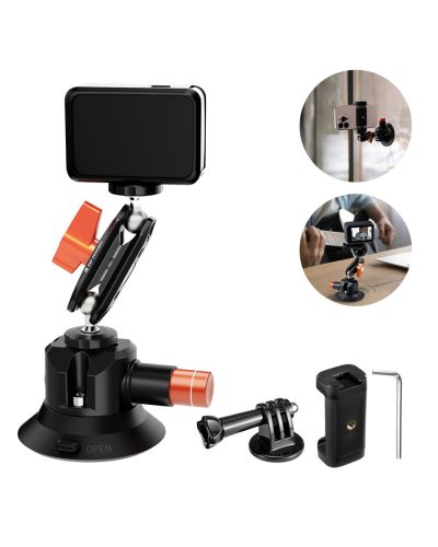 K&F Concept 3-Inch Suction Cup Mount with Double Ball Head Magic Arm 1/4-Inch Screw for Car & Action Camera K&F Concept 3-Inch Suction Cup Mount with Double Ball Head Magic Arm 1/4-Inch Screw for Car & Action Camera