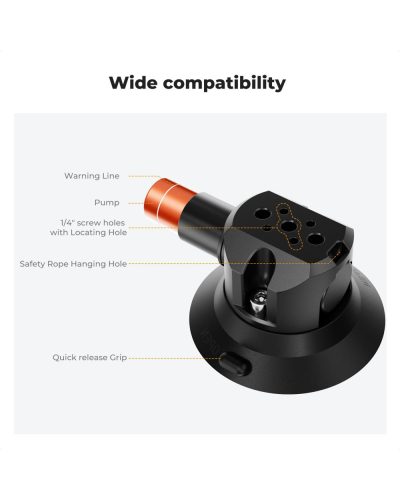 K&F Concept 3-Inch Suction Cup Mount with Double Ball Head Magic Arm 1/4-Inch Screw for Car & Action Camera K&F Concept 3-Inch Suction Cup Mount with Double Ball Head Magic Arm 1/4-Inch Screw for Car & Action Camera