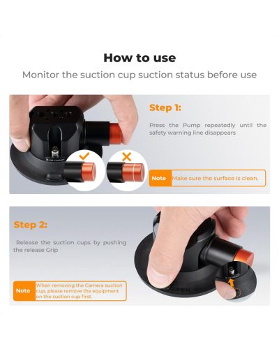 K&F Concept 3-Inch Suction Cup Mount with Double Ball Head Magic Arm 1/4-Inch Screw for Car & Action Camera K&F Concept 3-Inch Suction Cup Mount with Double Ball Head Magic Arm 1/4-Inch Screw for Car & Action Camera