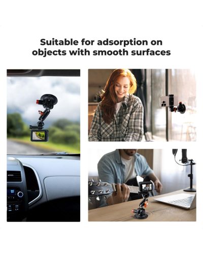 K&F Concept 3-Inch Suction Cup Mount with Double Ball Head Magic Arm 1/4-Inch Screw for Car & Action Camera K&F Concept 3-Inch Suction Cup Mount with Double Ball Head Magic Arm 1/4-Inch Screw for Car & Action Camera