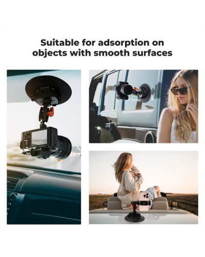 K&F Concept 6-Inch Suction Cup Camera Mount with Magic Arm ARRI & 1/4-Inch 3/8-Inch Threads for Car & Action Camera K&F Concept 6-Inch Suction Cup Camera Mount with Magic Arm ARRI & 1/4-Inch 3/8-Inch Threads for Car & Action Camera