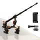 K&F Concept Triple Suction Cup Car Mount Kit with Extension Pole & Phone Holder for Action Camera