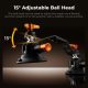 K&F Concept Triple Suction Cup Car Mount Kit with Extension Pole & Phone Holder for Action Camera