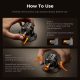 K&F Concept Triple Suction Cup Car Mount Kit with Extension Pole & Phone Holder for Action Camera
