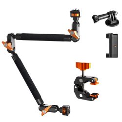 K&amp;F Concept 22-Inch Magic Arm Clamp Kit Overhead Desk Camera Mount Friction Boom Arm for Phone &amp; Camera